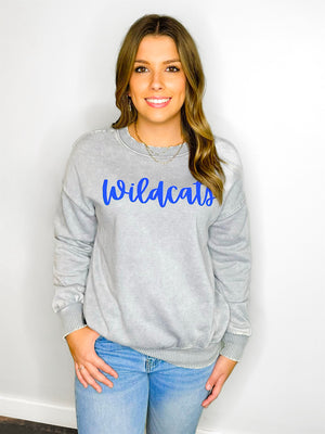 Wildcats Acid Wash Pullover