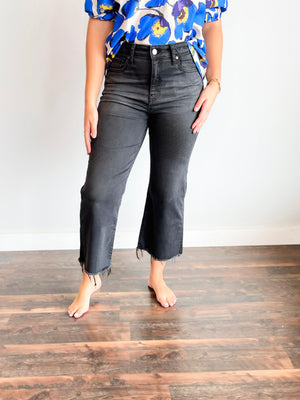 Leona High Rise Cropped Wide Leg Jeans