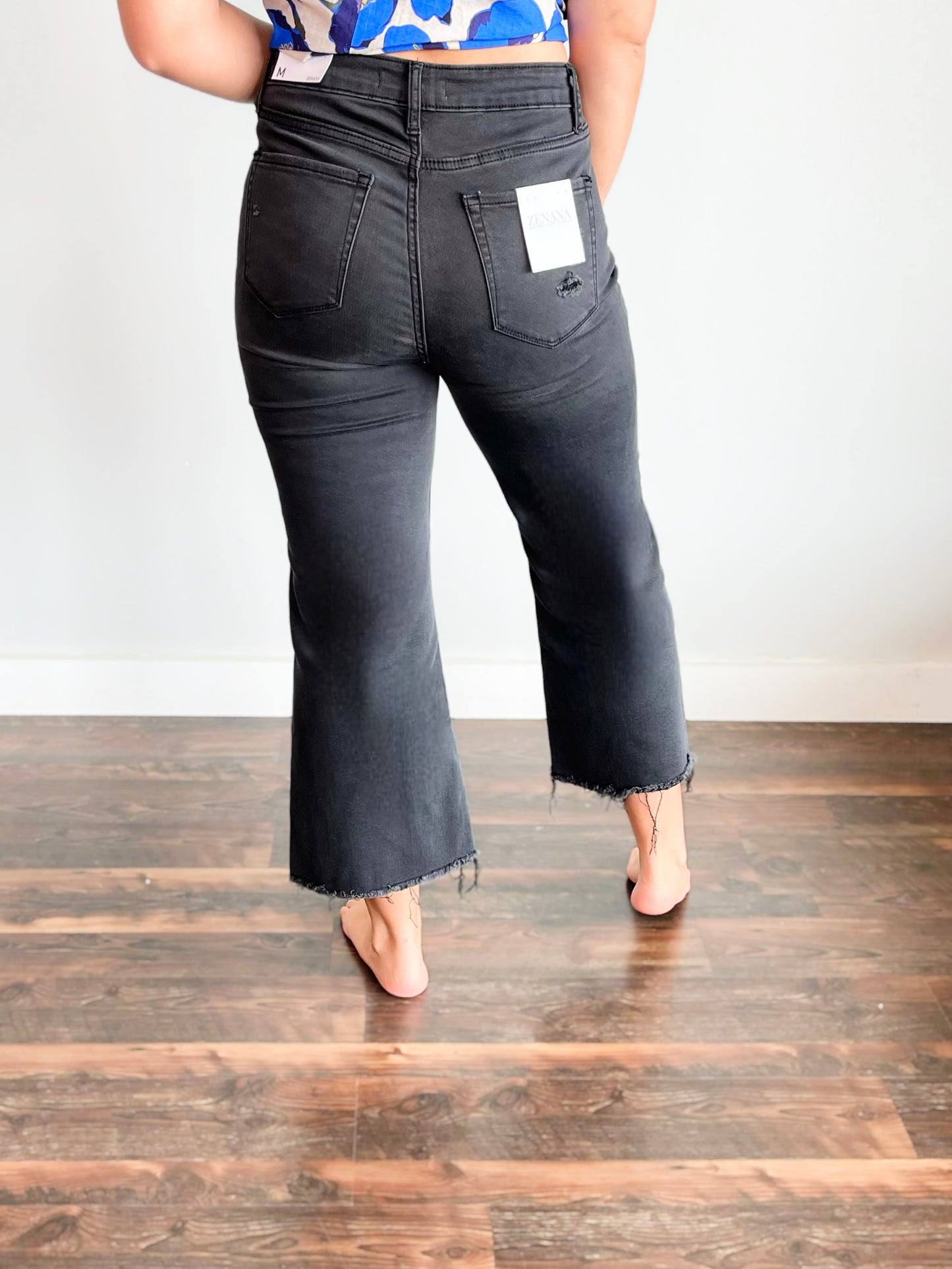 Leona High Rise Cropped Wide Leg Jeans