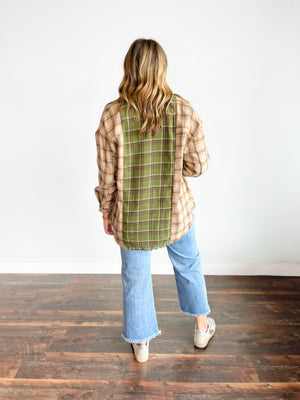 Gabby Colorblock Plaid Button Down