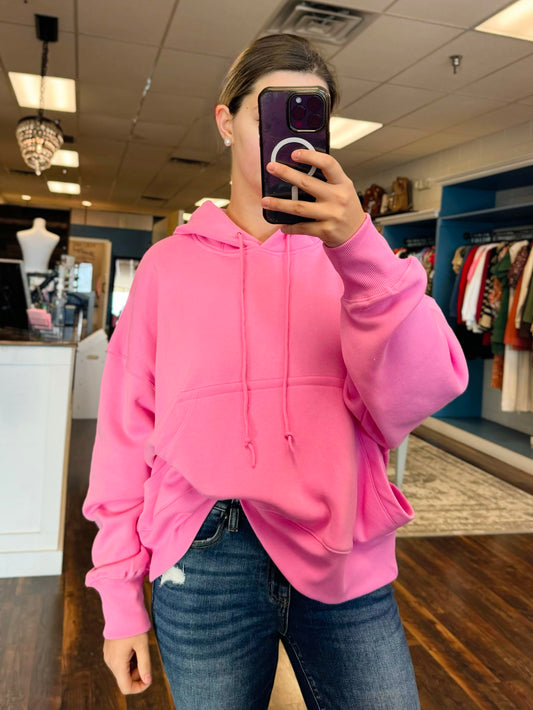 Evie Oversized Hoodie | Candy Pink