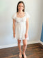 Gracie Ruffle Trim Dress | White