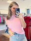 Holly Mock Neck Sweater Top | Pink
