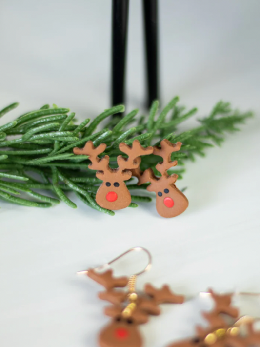 Reindeer Clay Earrings