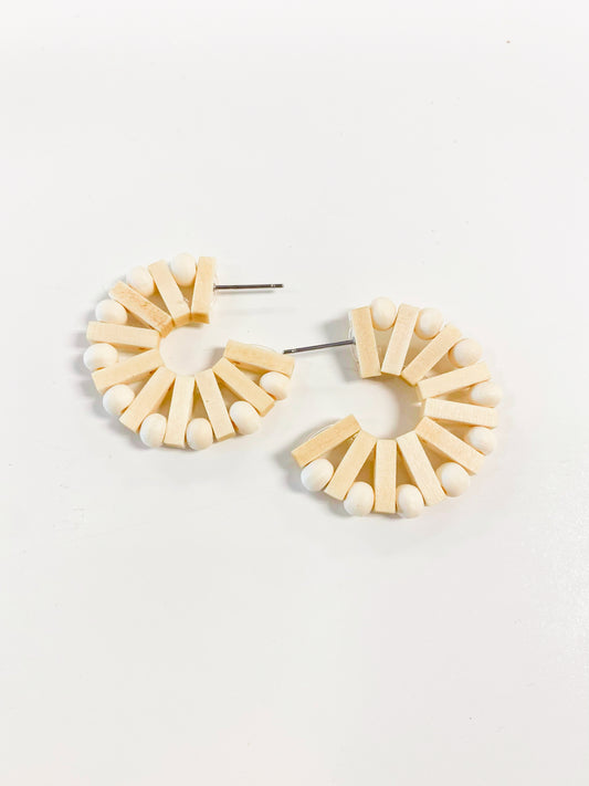 Wooden Hoop Earrings