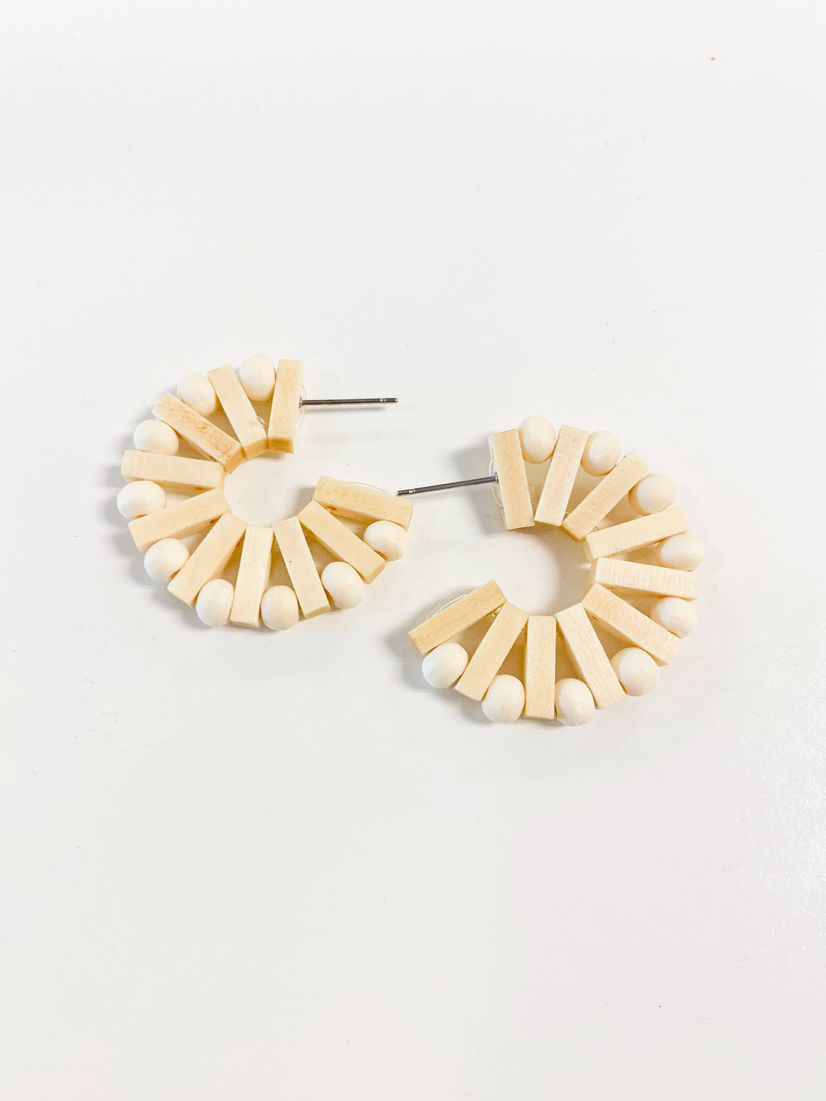 Wooden Hoop Earrings