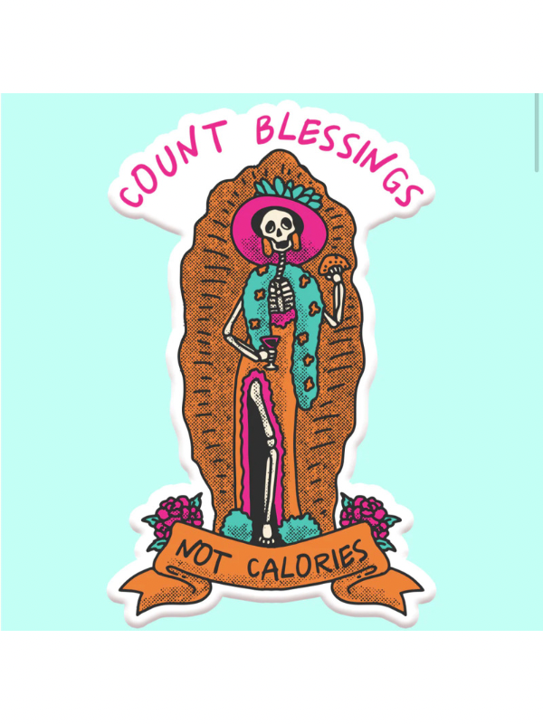 Count Blessing Not Calories Decal