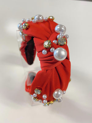 Rhinestone & Pearl Knot Headband