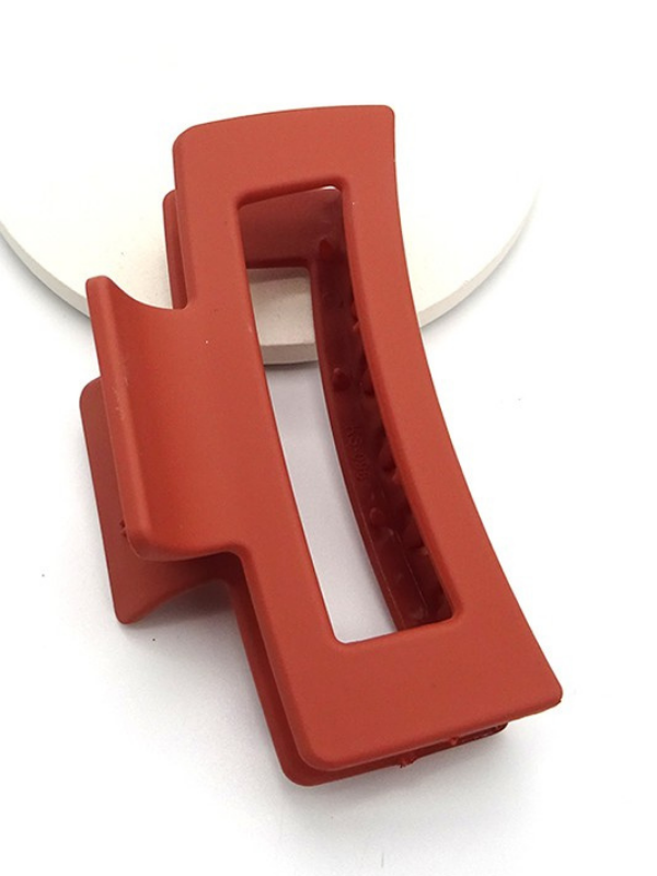 Rectangle Matte Claw Clip -Dusty Coral