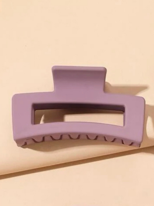 Rectangle Matte Claw Clip -Dusty Light Purple