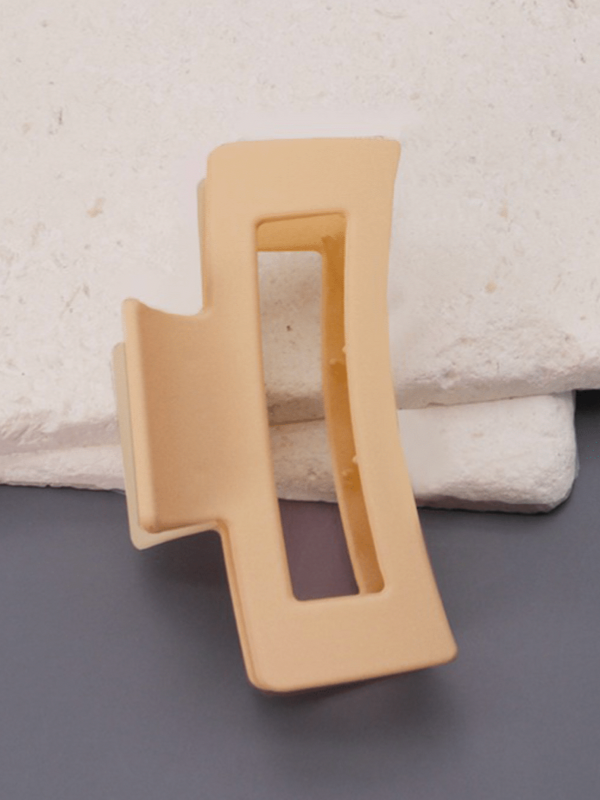 Rectangle Matte Claw Clip -Nude