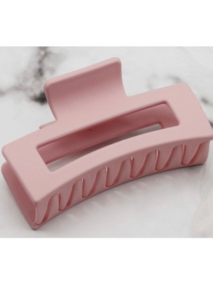Rectangle Matte Claw Clip -Dusty Pink